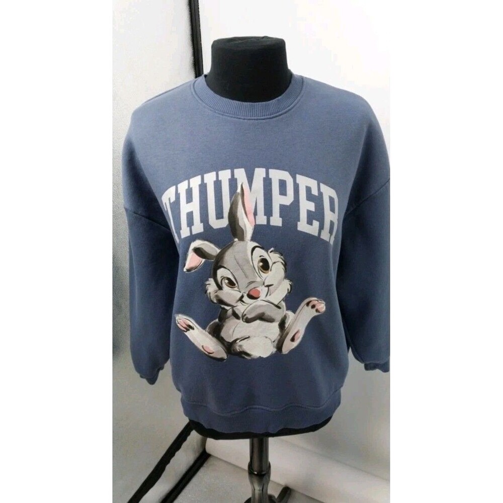 Thumper Disney Classics At Primark Blue Graphic Sweatshirt Oversized SMALL